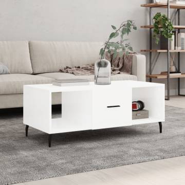 Stylish High Gloss White Coffee Table | HipoMarket