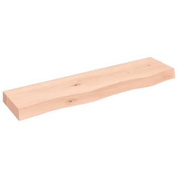 Wall Shelf 80x20x6 cm Solid Oak - Rustic Storage Solution