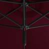 Double Parasol with Steel Pole - Bordeaux Red 600 cm | HipoMarket