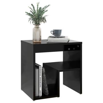 Stylish Black Bed Cabinets - Set of 2 | HipoMarket