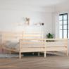 Bed Frame Solid Wood Pine 200x200 cm Colour natural Size 200 x 200 cm 