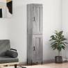 Highboard Grey Sonoma 34.5x34x180 cm Engineered Wood Colour grey sonoma Quantity in Package 1 Model 1 wood door 