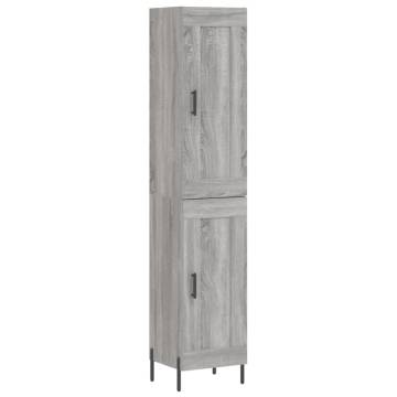 Highboard Grey Sonoma - Stylish Engineered Wood Storage | Hipo Market