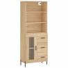 Highboard Sonoma Oak 69.5x34x180 cm | Stylish Storage Solution