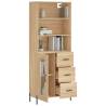 Highboard Sonoma Oak 69.5x34x180 cm | Stylish Storage Solution