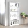 5-Tier Book Cabinet High Gloss White 80x24x175 cm Engineered Wood Colour high gloss white Quantity in Package 1 Height 175 cm Width 80 cm 