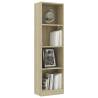 4-Tier Book Cabinet in Sonoma Oak - Modern Engineered Wood