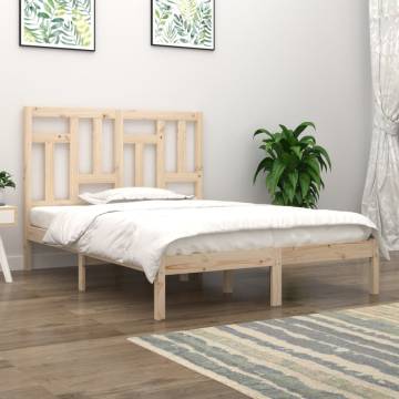 Solid Wood Pine Bed Frame 140x200 cm | Modern Design