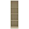 4-Tier Book Cabinet in Sonoma Oak - Modern Engineered Wood