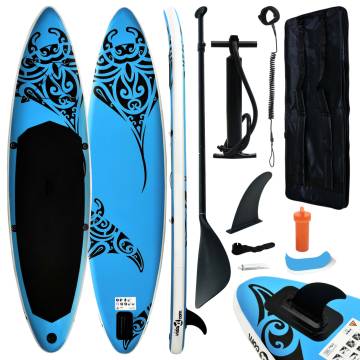 Inflatable Stand Up Paddleboard Set - Blue 320x76 cm