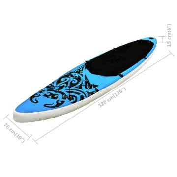 Inflatable Stand Up Paddleboard Set - Blue 320x76 cm