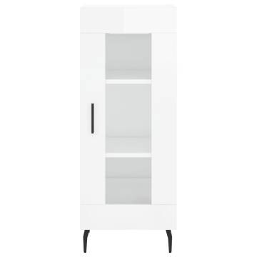 Highboard High Gloss White 34.5x34x180 cm - Stylish Storage Solution