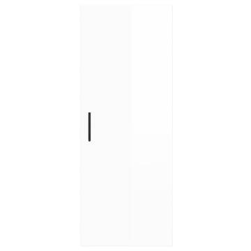 Highboard High Gloss White 34.5x34x180 cm - Stylish Storage Solution