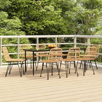 9 Piece Garden Dining Set | Durable Poly Rattan Design