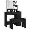 Stylish Black Dressing Table Set - 86.5x35x136 cm