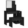 Stylish Black Dressing Table Set - 86.5x35x136 cm