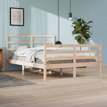 Solid Wood Pine Bed Frame 160x200 cm | HipoMarket UK