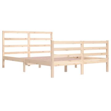 Solid Wood Pine Bed Frame 160x200 cm | HipoMarket UK