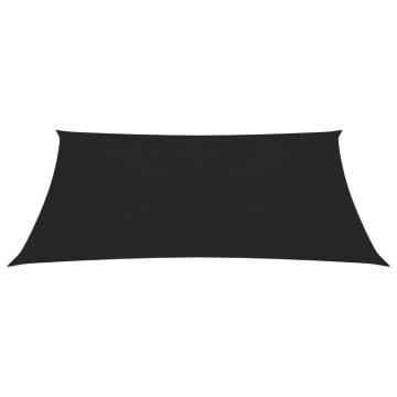 Black Sunshade Sail 3x4 m - 160 g/m² HDPE | HipoMarket