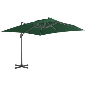 Durable Green Outdoor Umbrella with Portable Base | HipoMarket