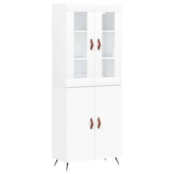 Stylish Highboard White 69.5x34x180 cm | Hipomarket