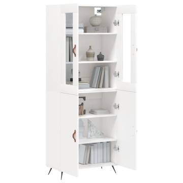 Stylish Highboard White 69.5x34x180 cm | Hipomarket