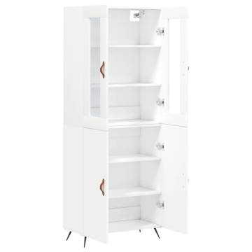 Stylish Highboard White 69.5x34x180 cm | Hipomarket