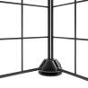 28-Panel Pet Cage with Door - Durable Black Steel 35x35 cm