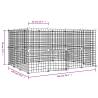 28-Panel Pet Cage with Door - Durable Black Steel 35x35 cm