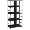 Black Bookshelf 78.5x33x153 cm | Durable Engineered Wood