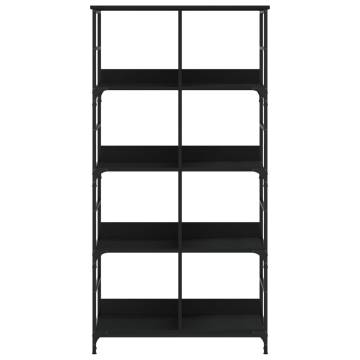 Black Bookshelf 78.5x33x153 cm | Durable Engineered Wood