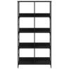 Black Bookshelf 78.5x33x153 cm | Durable Engineered Wood