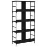 Black Bookshelf 78.5x33x153 cm | Durable Engineered Wood