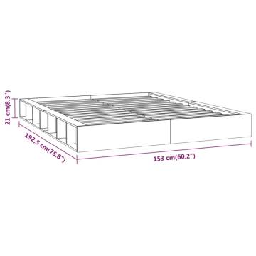 White Solid Wood Bed Frame 135x190 cm Double | Hipomarket