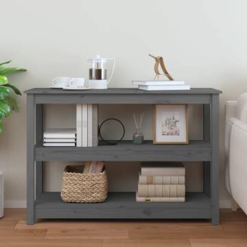 Grey Console Table 110x40x74 cm | Solid Pine Wood