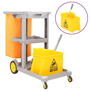 Cleaning Trolley with Mop Bucket - Durable & Practical Solution