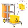 Cleaning Trolley with Mop Bucket Polypropylene Size 110 x 51 x 96 cm + 43 x 27 x 67 cm 