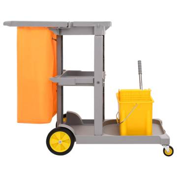 Cleaning Trolley with Mop Bucket - Durable & Practical Solution