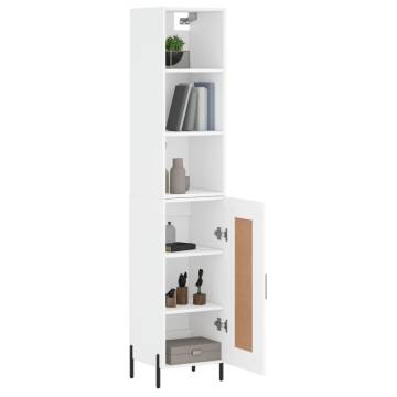 Stylish Highboard White 34.5x34x180 cm | Hipomarket