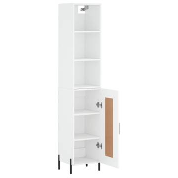 Stylish Highboard White 34.5x34x180 cm | Hipomarket