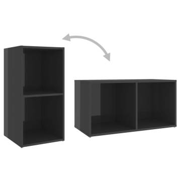 High Gloss Grey TV Cabinet - Stylish & Practical Design