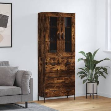 Highboard Smoked Oak - Stylish Storage Solution | HipoMarket