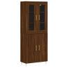 Stylish Highboard Brown Oak - 69.5x34x180 cm | HipoMarket