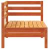 4-Seater Garden Sofa - Wax Brown Solid Pine Wood | HiPo Market