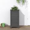 Garden Planter Grey 40x40x78 cm - Solid Wood Pine | HipoMarket