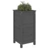 Garden Planter Grey 40x40x78 cm - Solid Wood Pine | HipoMarket