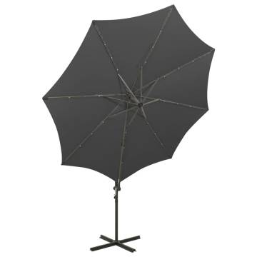 Cantilever Umbrella with LED Lights - Anthracite 300 cm