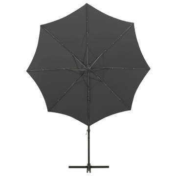 Cantilever Umbrella with LED Lights - Anthracite 300 cm