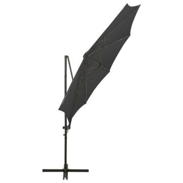 Cantilever Umbrella with LED Lights - Anthracite 300 cm