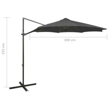 Cantilever Umbrella with LED Lights - Anthracite 300 cm